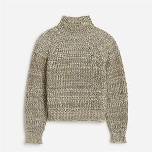 Madewell Marled Cowl Neck Sweater - Cream and Gray